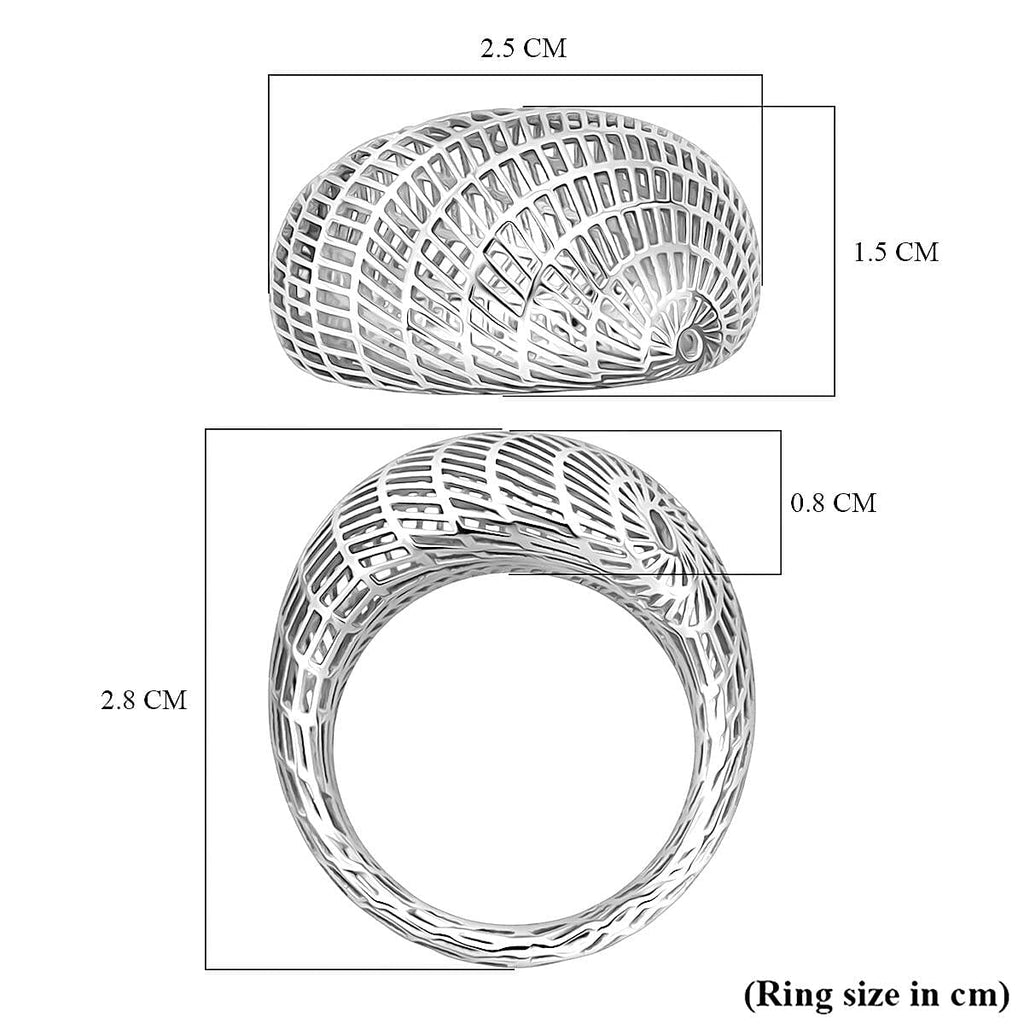 Rhodium Overlay Sterling Silver Ring