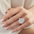 Rhodium Overlay Sterling Silver Ring