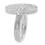 Rhodium Overlay Sterling Silver Ring