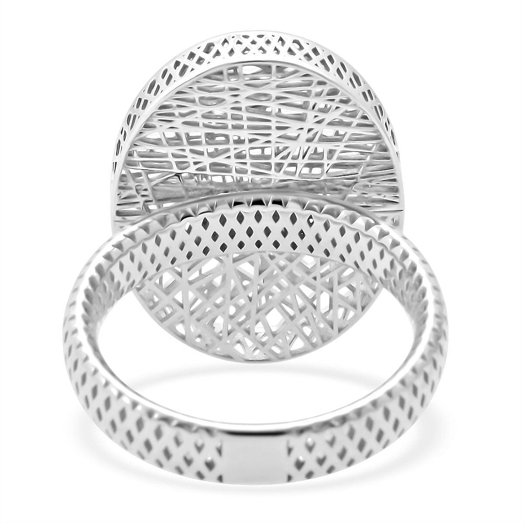 Rhodium Overlay Sterling Silver Ring