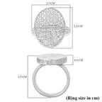 Rhodium Overlay Sterling Silver Ring