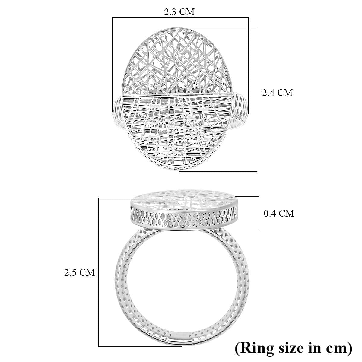 Treasure of Siam - Rhodium Overlay Sterling Silver Ring 8239793 5