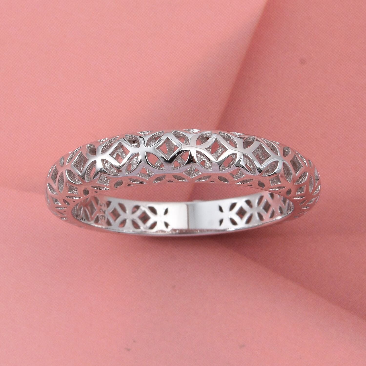 Treasure of Siam - Rhodium Overlay Sterling Silver Ring 8239801 1