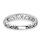Rhodium Overlay Sterling Silver Ring