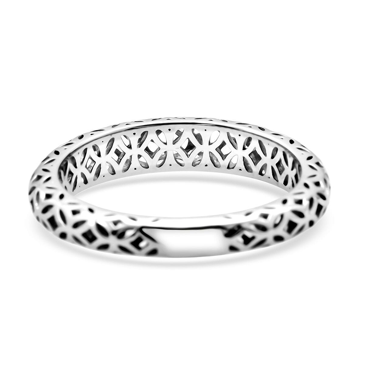 Treasure of Siam - Rhodium Overlay Sterling Silver Ring 8239801 4