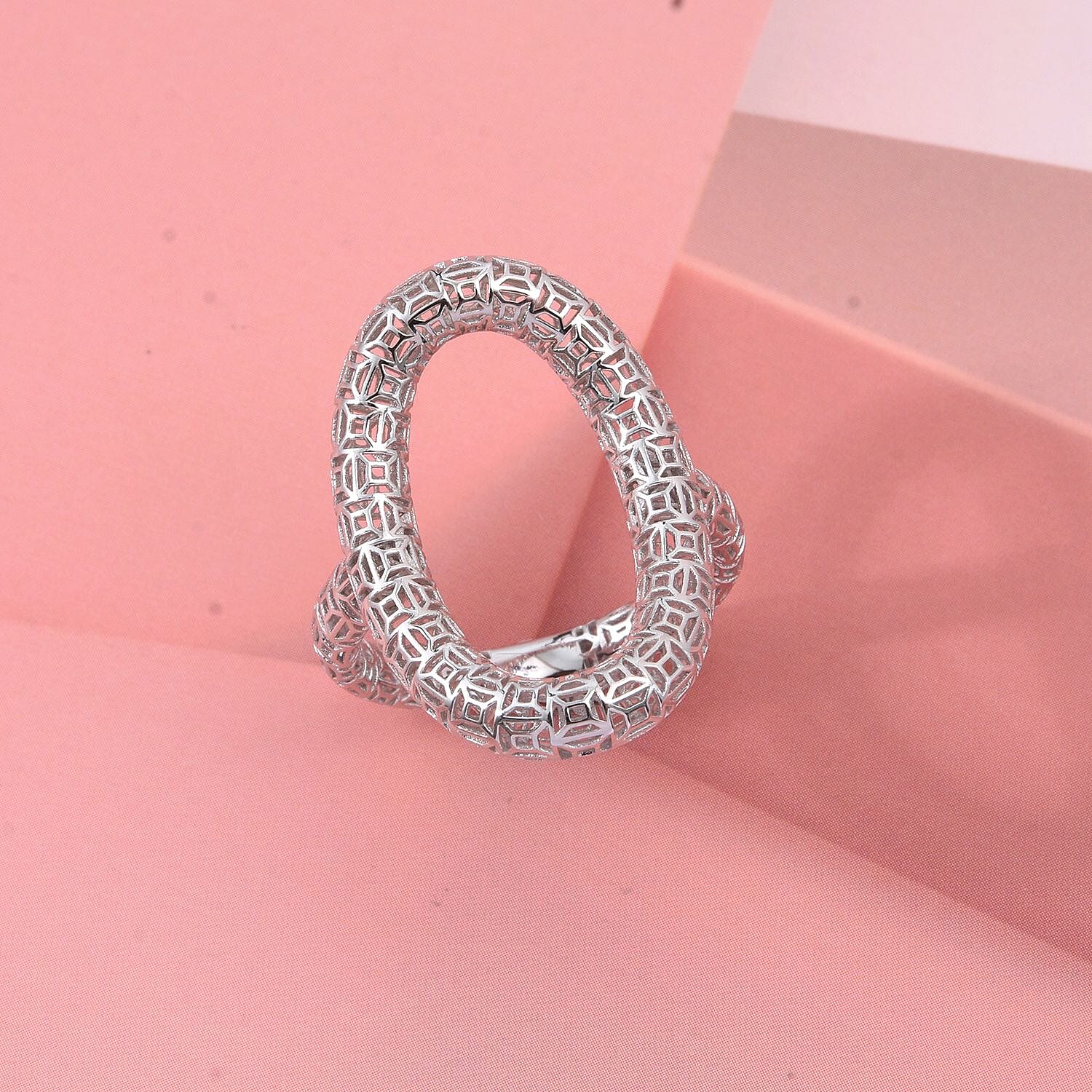 Treasure of Siam - Rhodium Overlay Sterling Silver Ring 8239803 1
