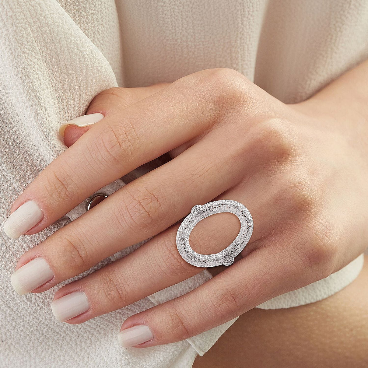 Treasure of Siam - Rhodium Overlay Sterling Silver Ring 8239803 2