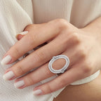 Rhodium Overlay Sterling Silver Ring