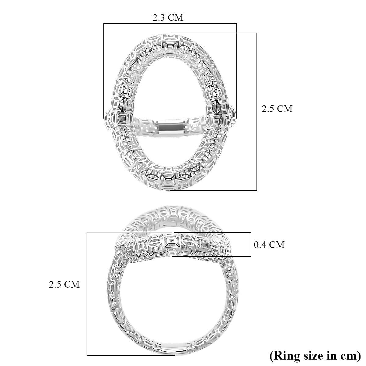 Treasure of Siam - Rhodium Overlay Sterling Silver Ring 8239803 5