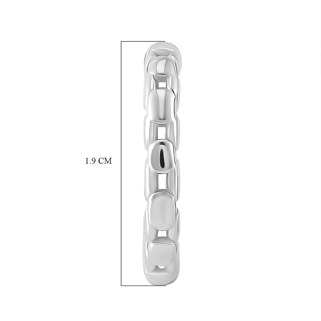 LUCY Q - Bubble Collection Solitaire Stud Push Post Earring with Push Back in Rhodium Overlay Sterling Silver