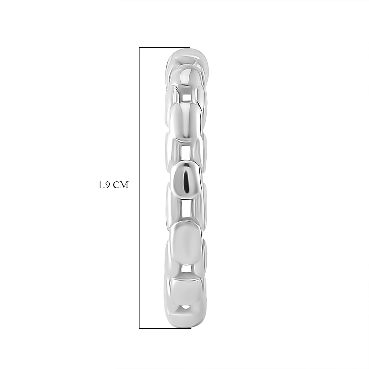 LUCY Q - Bubble Collection Solitaire Stud Push Post Earring with Push Back in Rhodium Overlay Sterling Silver 7990603 6