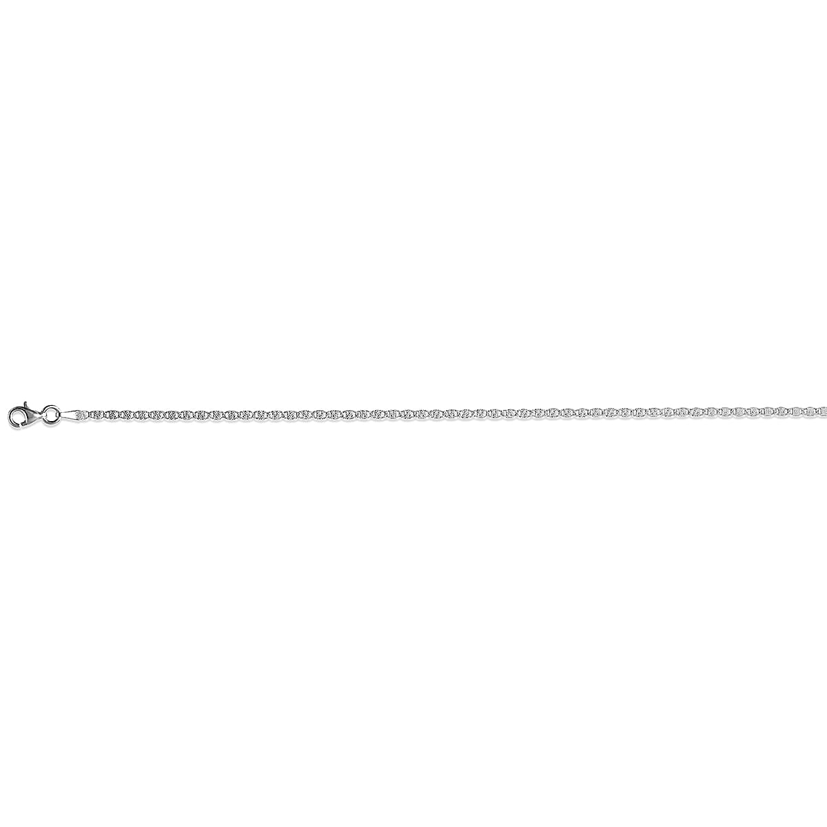 Vicenza Collection Rhodium Overlay Sterling Silver 1.9MM Chain (Size - 18) with Lobster Clasp 8183873 0