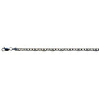 Italian Made - Rhodium Overlay Sterling Silver Greek Key Designed Rambo Link Necklace (Size - 30), Silver Wt. 25.00 Gms.