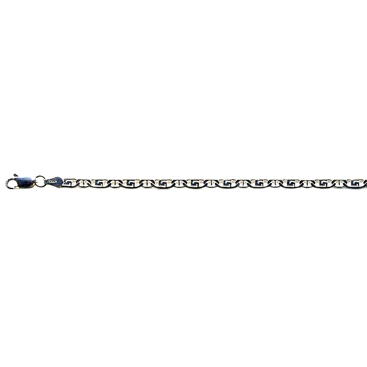 Italian Made - Rhodium Overlay Sterling Silver 5.2MM Venetian Necklace with Lobster Clasp 30 Inches 8183871 0