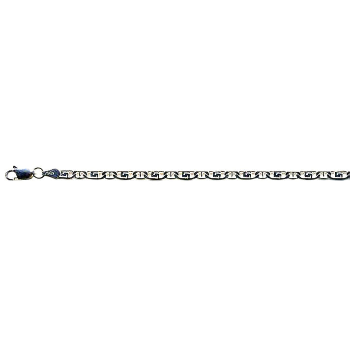 Italian Made - Rhodium Overlay Sterling Silver 5.2MM Venetian Necklace with Lobster Clasp 30 Inches 8183871 1