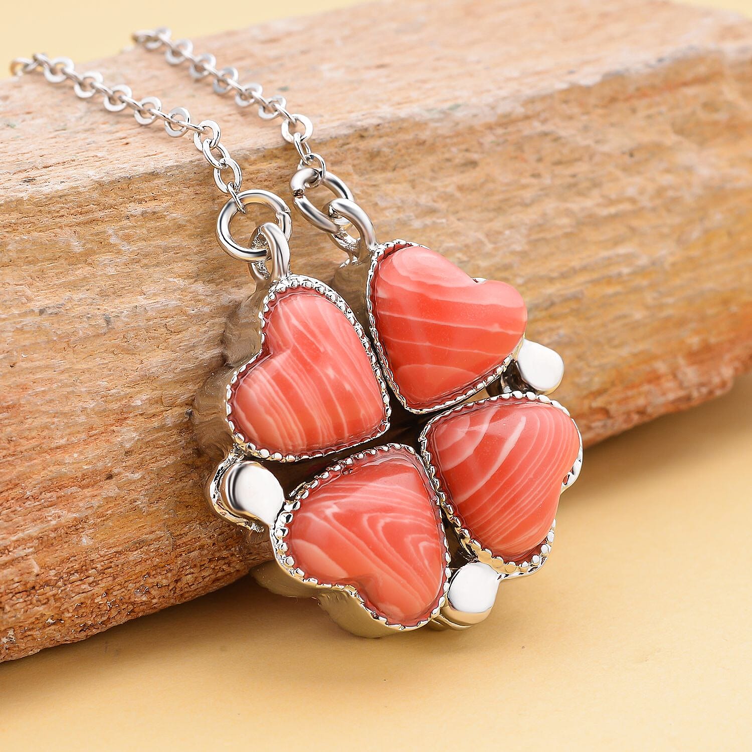 Rhodochrosite Necklace (Size - 20 With 4 Inch Extender) 35.00 Ct 7133637 3
