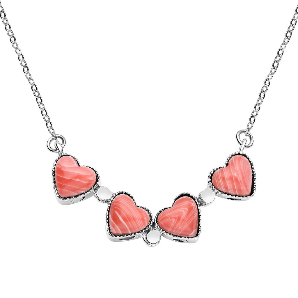 Rhodochrosite Necklace (Size - 20 With 4 Inch Extender) 35.00 Ct