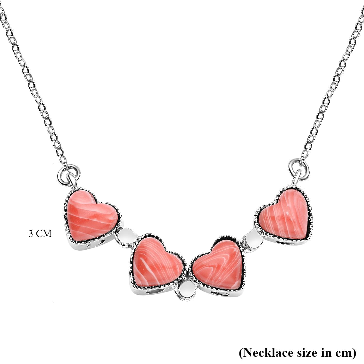 Rhodochrosite Necklace (Size - 20 With 4 Inch Extender) 35.00 Ct 7133637 8