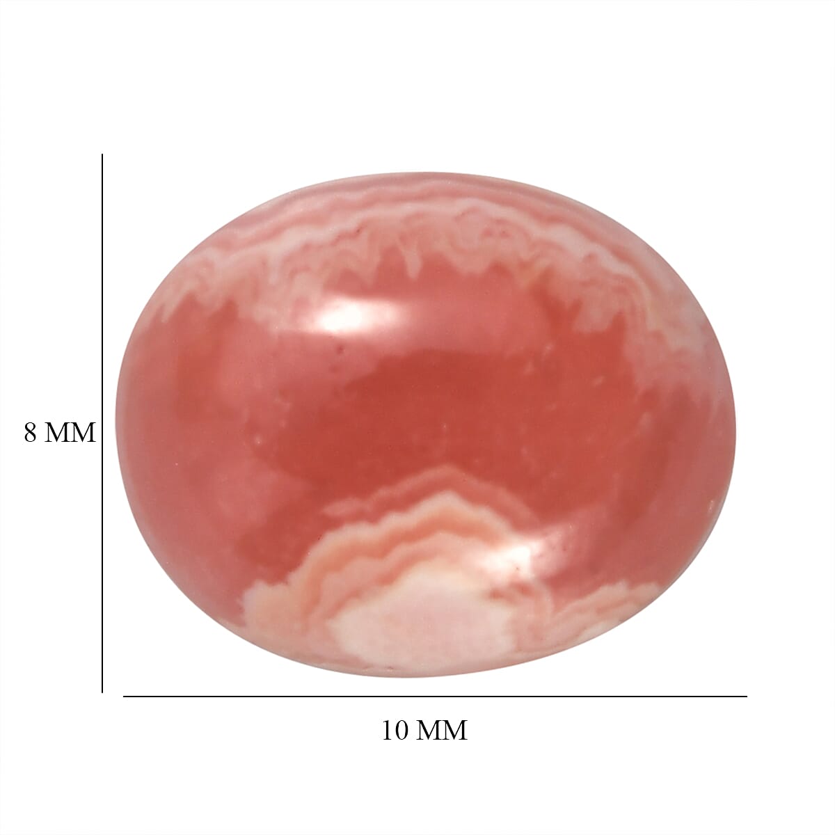 Rhodochrosite Oval Cut Cut 10X8 mm Gemstone, 2.65 Ct 8511559 5