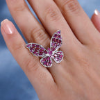GP Italian Garden Collection - Rhodolite Garnet Ring in Rhodium Overlay Sterling Silver 2.73 Ct