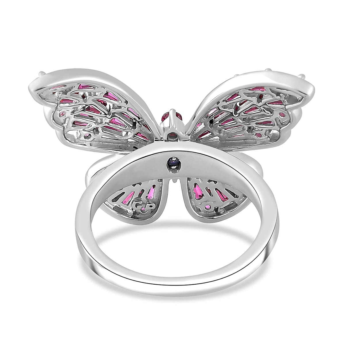 GP Italian Garden Collection - Rhodolite Garnet Ring in Rhodium Overlay Sterling Silver 2.73 Ct 7808013 4