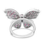 GP Italian Garden Collection - Rhodolite Garnet Ring in Rhodium Overlay Sterling Silver 2.73 Ct