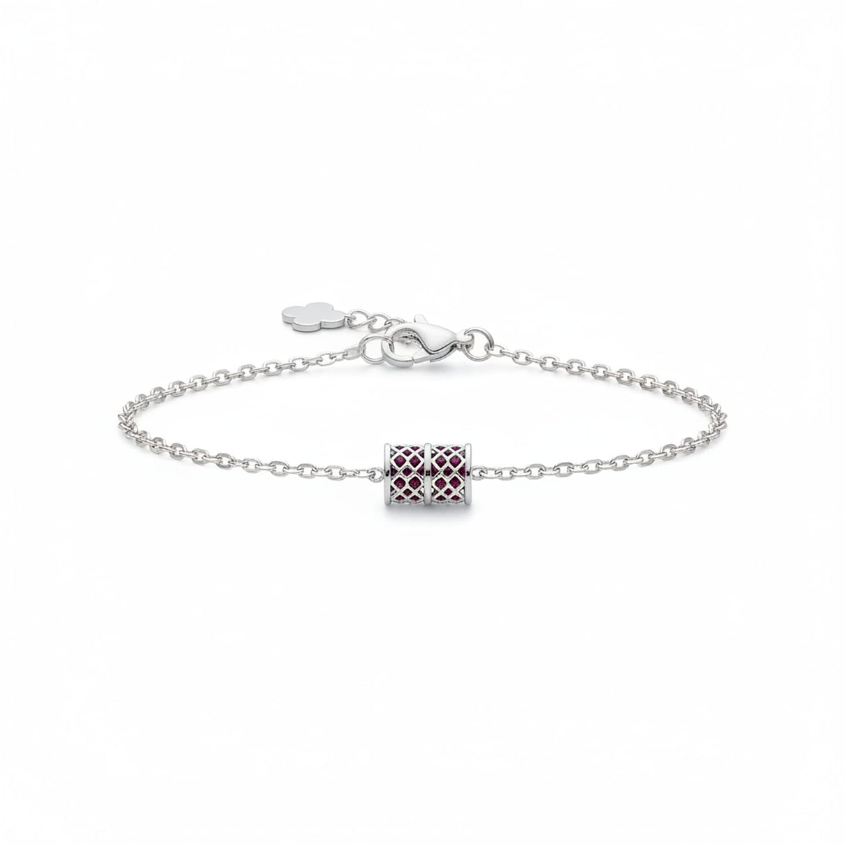 Rhodolite Garnet Bracelet (Size - 6 - 1.5 Ext) with Lobster Clasp Sterling Silver 2.50 Ct. 8181417 0