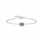 Rhodolite Garnet Bracelet (Size - 6 - 1.5 Ext) with Lobster Clasp Sterling Silver 2.50 Ct.