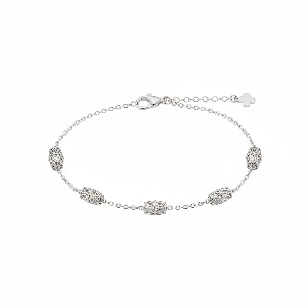 Rhodolite Garnet Bracelet (Size - 7.5 with Ext) with Lobster Clasp Sterling Silver 6.70 Ct. 8181377 0