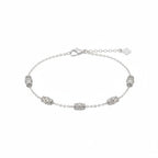 Rhodolite Garnet Bracelet (Size - 7.5 with Ext) with Lobster Clasp Sterling Silver 6.70 Ct.