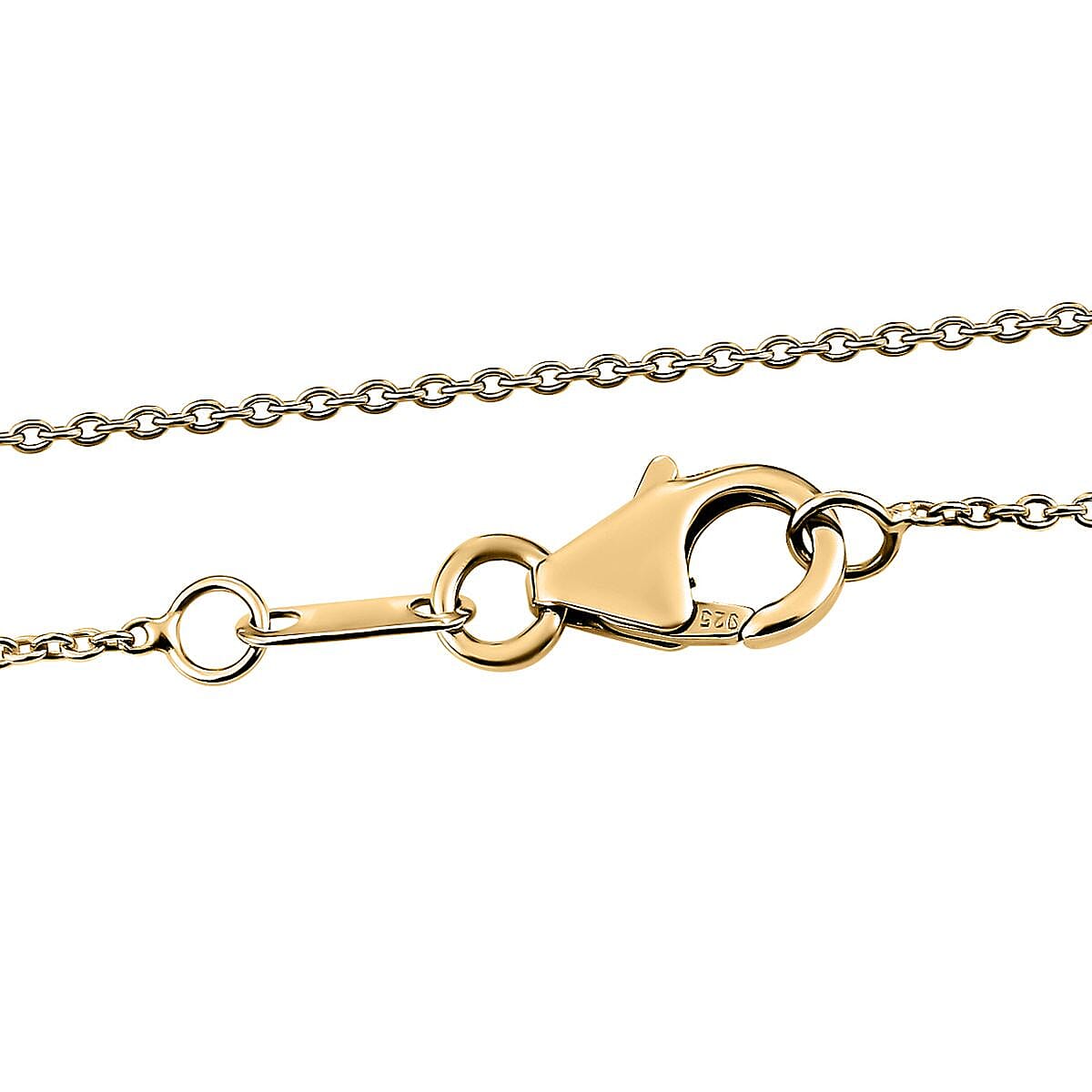 GP Italian Garden Collection - Rhodolite Garnet, Citrine, White Zircon Pendant with Chain (Size 20) in Platinum and 18K Vermeil Yellow Gold Plated Sterling Silver 4235953 5