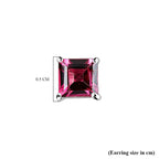 Rhodolite Garnet  Earring in Platinum Overlay Sterling Silver 1.74 ct