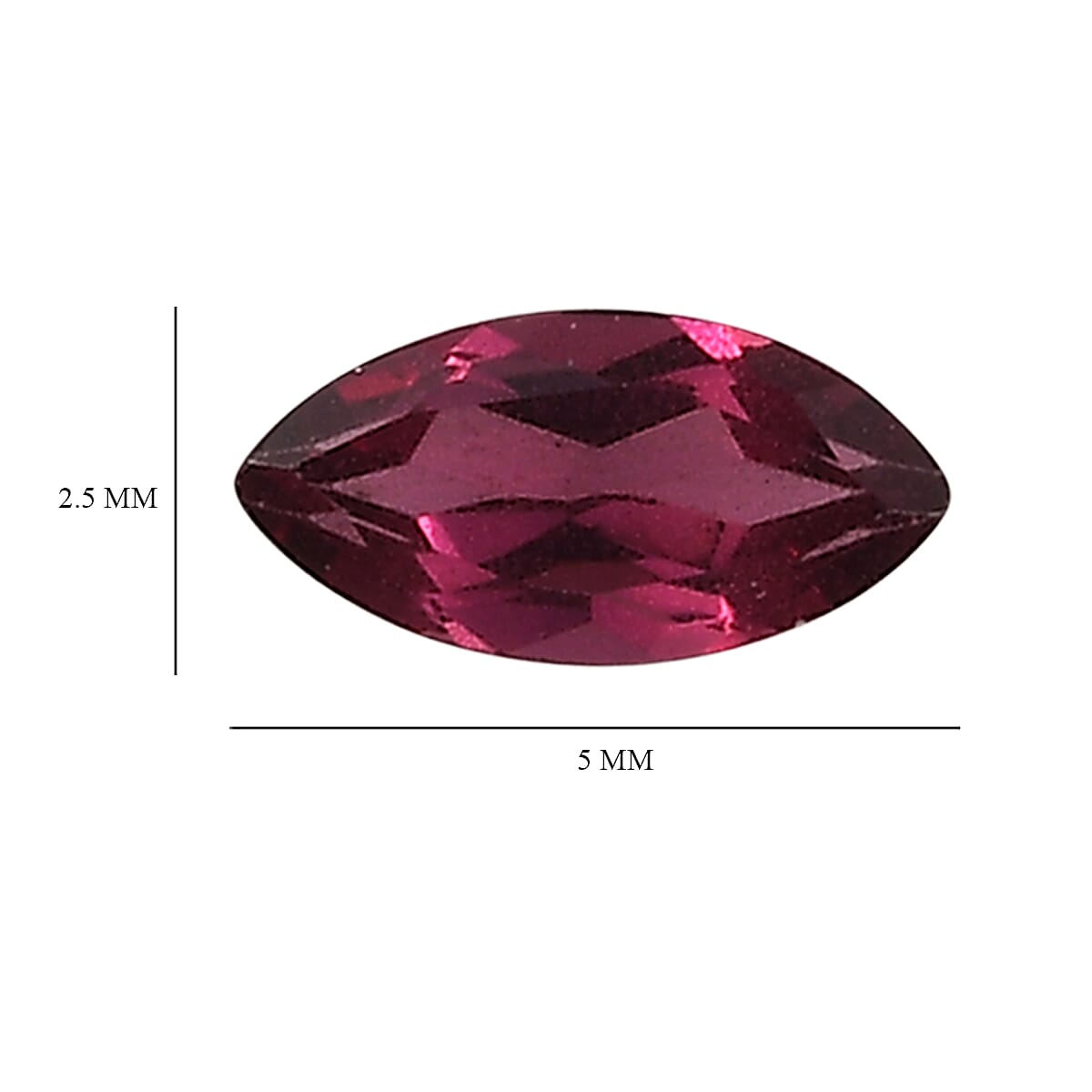 Rhodolite Garnet Marquee 5X2.5 mm Gemstone, 1.15 Ct V32514627 5