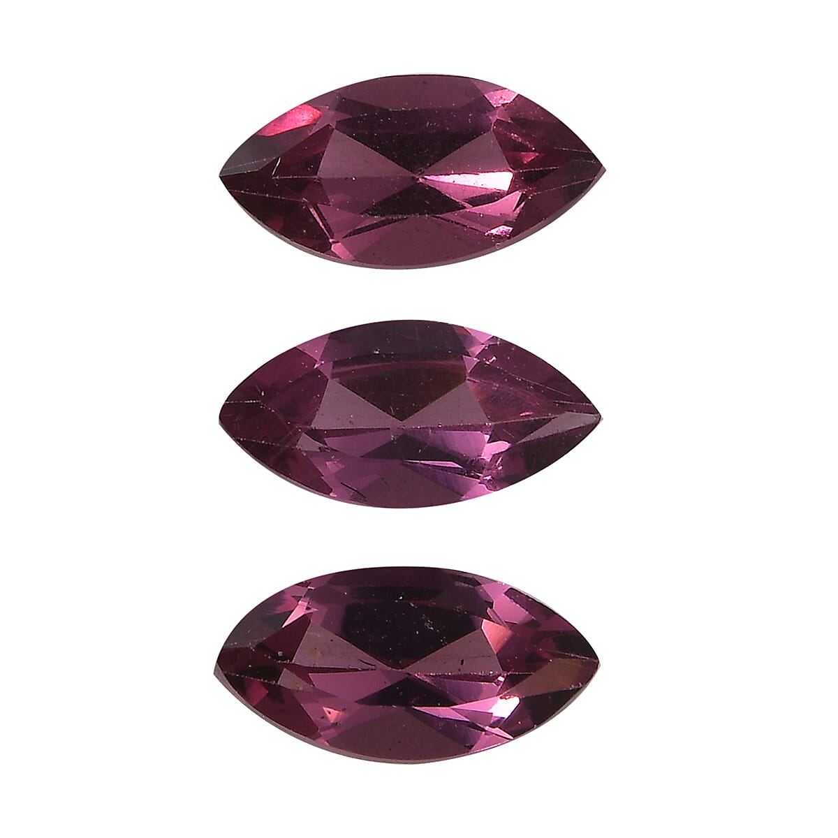 Set of 3 Rhodolite Garnet Loose Gemstones in Marquise Shape (8x4mm) 7827490 0