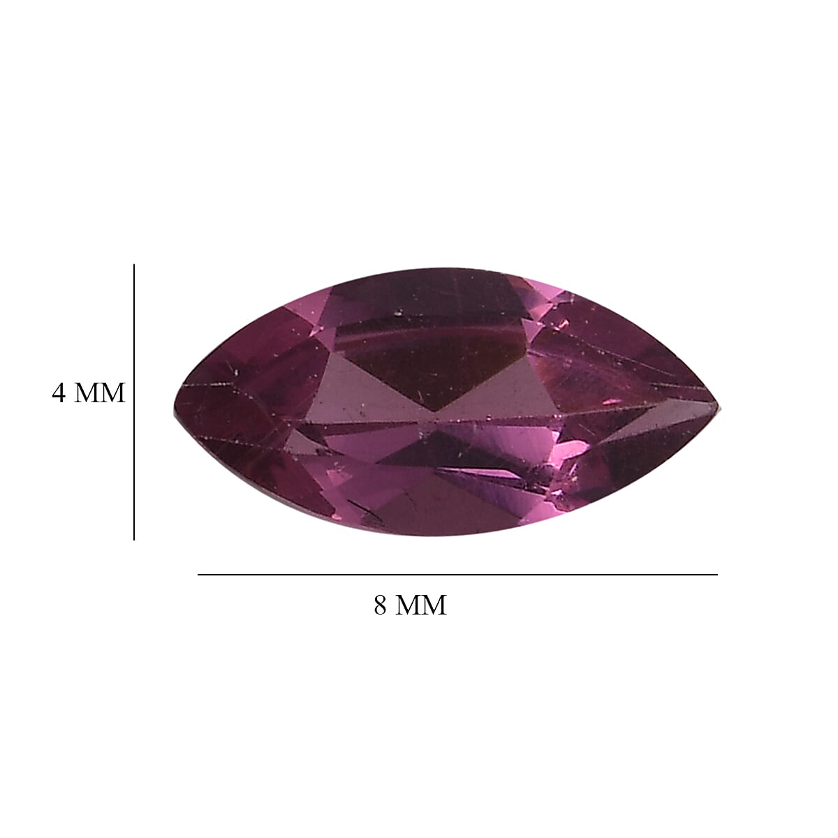 Set of 3 Rhodolite Garnet Loose Gemstones in Marquise Shape (8x4mm) 7827490 5
