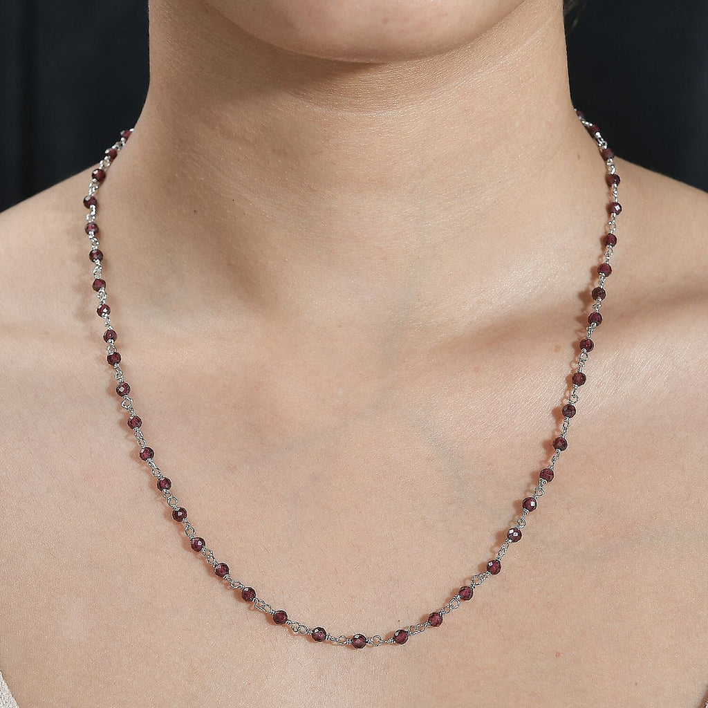 Rhodolite Garnet Necklace (Size - 20) 30.50 Ct
