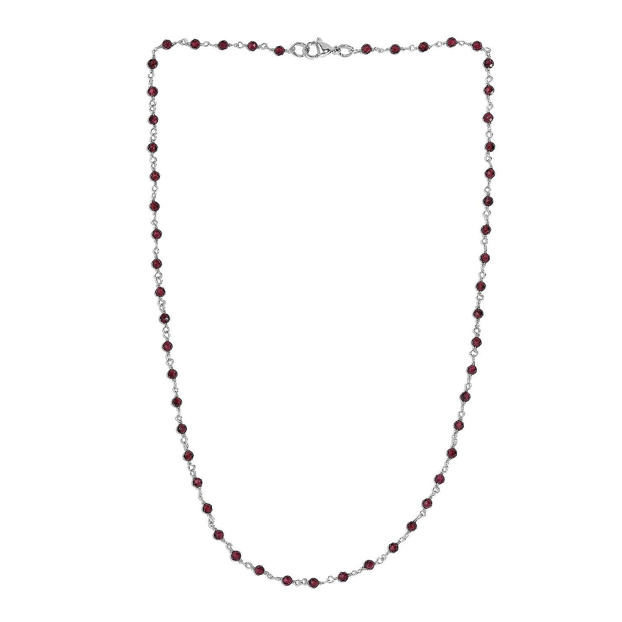 Rhodolite Garnet Necklace (Size - 20) 30.50 Ct 8036758 3