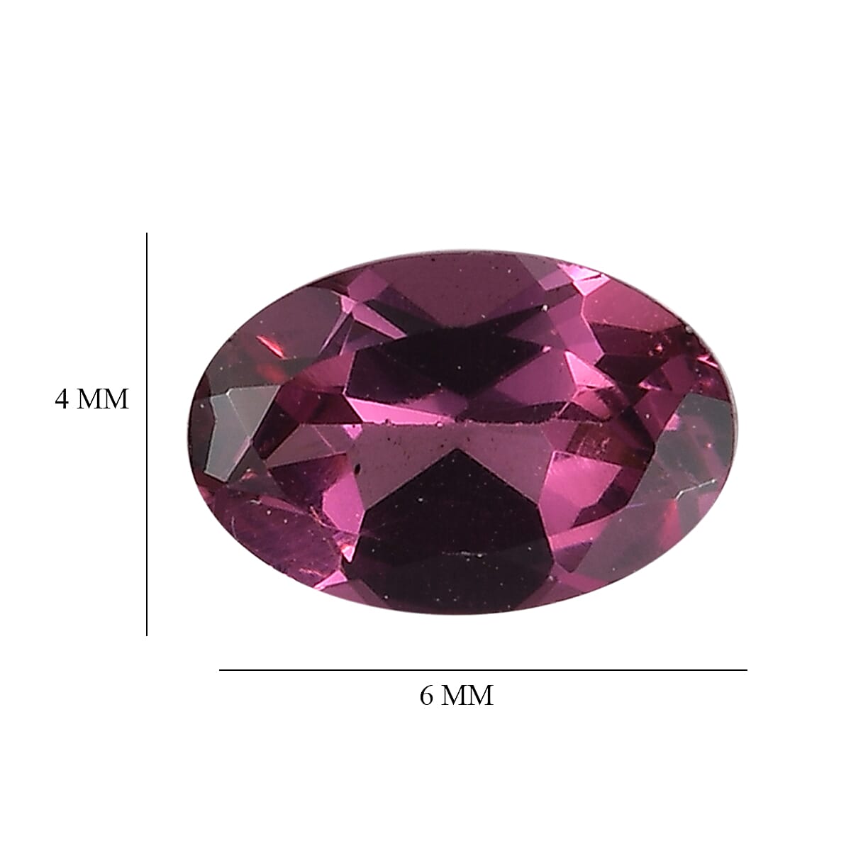 Set of 3 Rhodolite Garnet Loose Gemstones in Oval Shape (6x4mm) 7815173 5