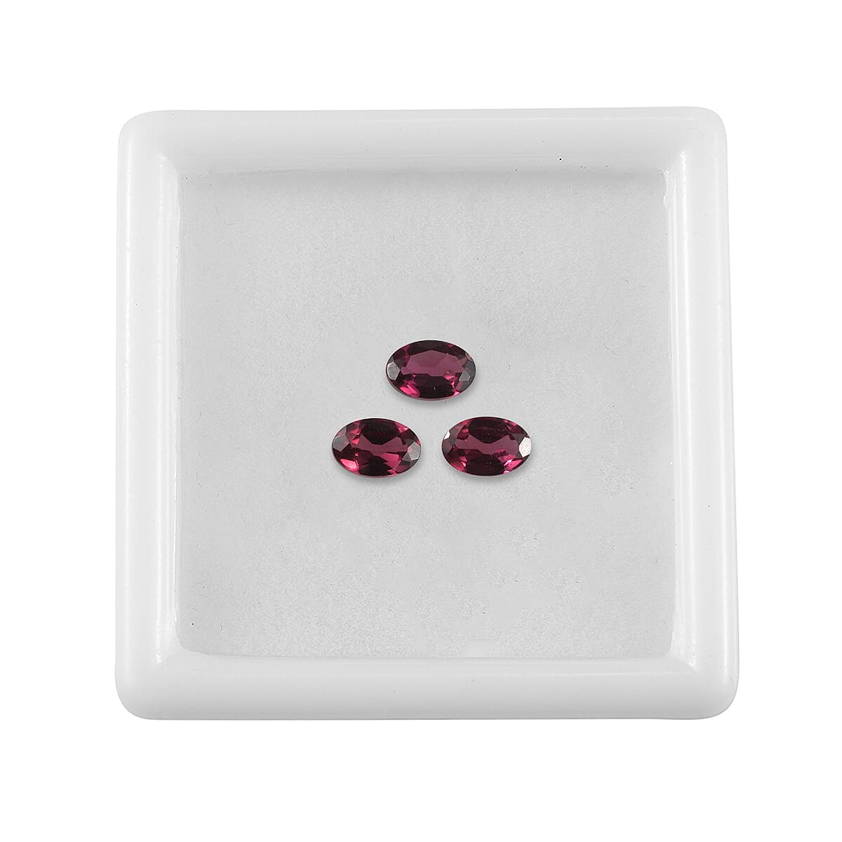 Set of 3 Rhodolite Garnet Loose Gemstones in Oval Shape (6x4mm) 7827476 4