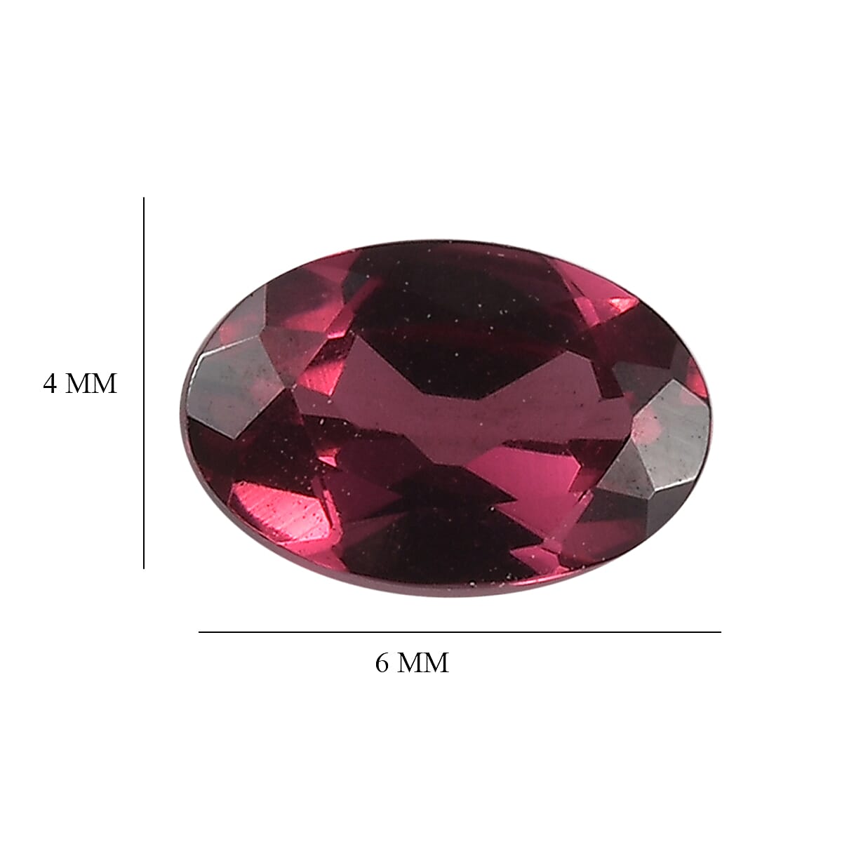 Set of 3 Rhodolite Garnet Loose Gemstones in Oval Shape (6x4mm) 7827476 5