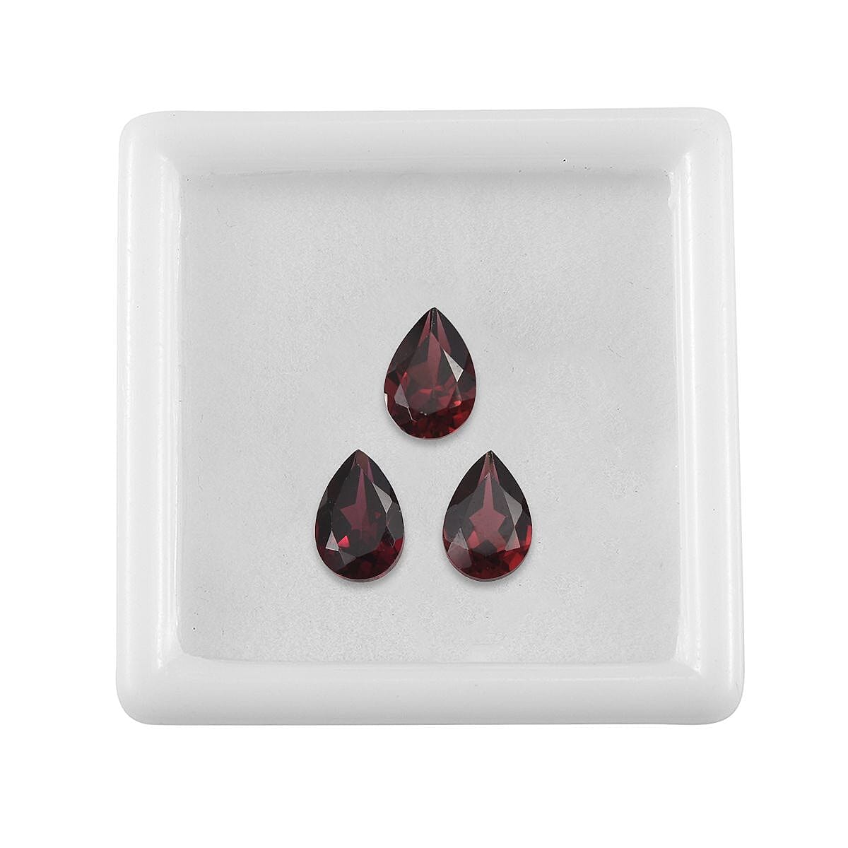Set of 3 Rhodolite Garnet Loose Gemstones in Pear Shape (6x4mm) 7787428 4