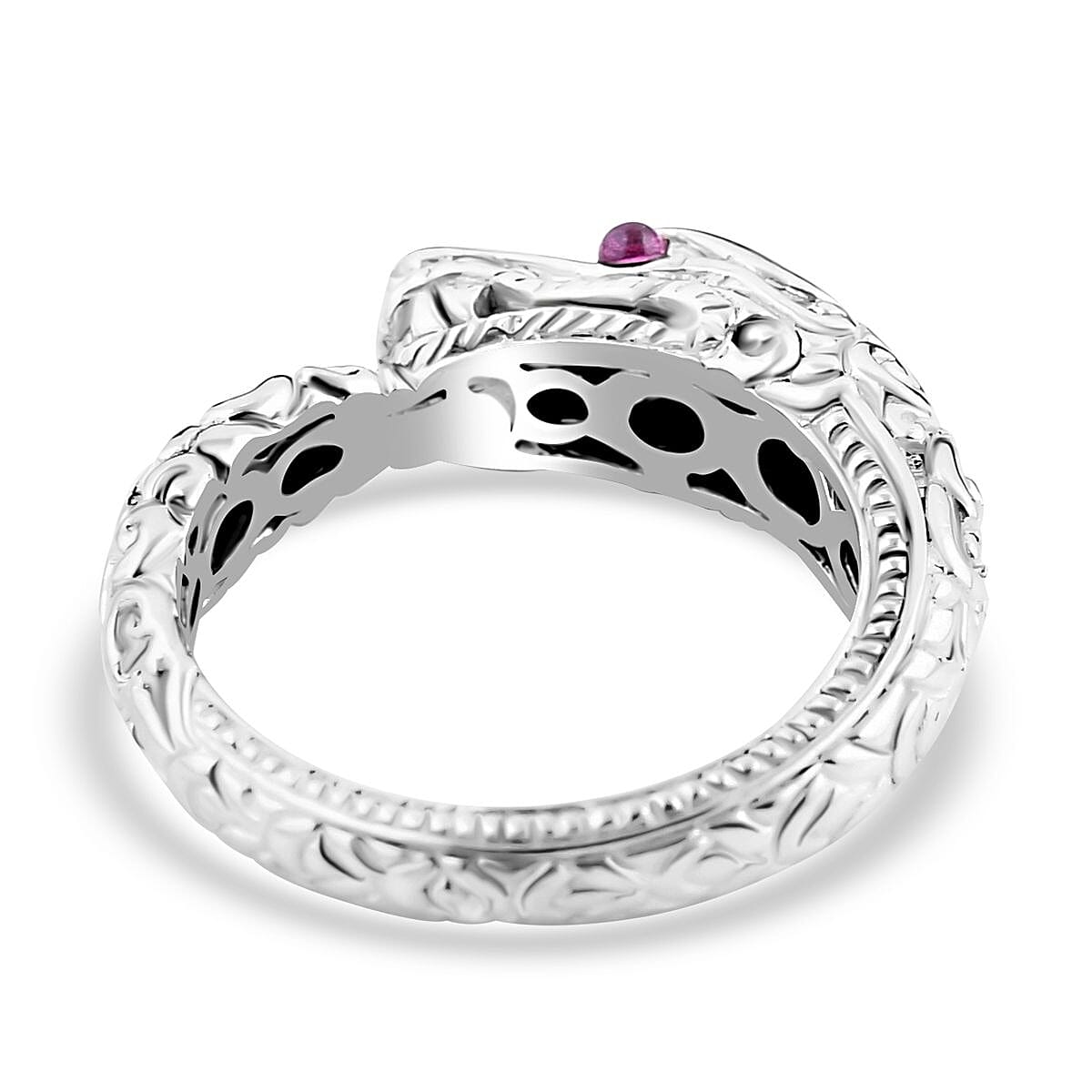 Rhodolite Garnet  Ring  Sterling Silver 0.10 ct,  Silver Wt. 6.15 Gms  0.100  Ct. 7656816 4