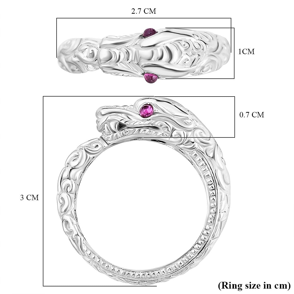 Rhodolite Garnet  Ring  Sterling Silver 0.10 ct,  Silver Wt. 6.15 Gms  0.100  Ct. 7656816 5