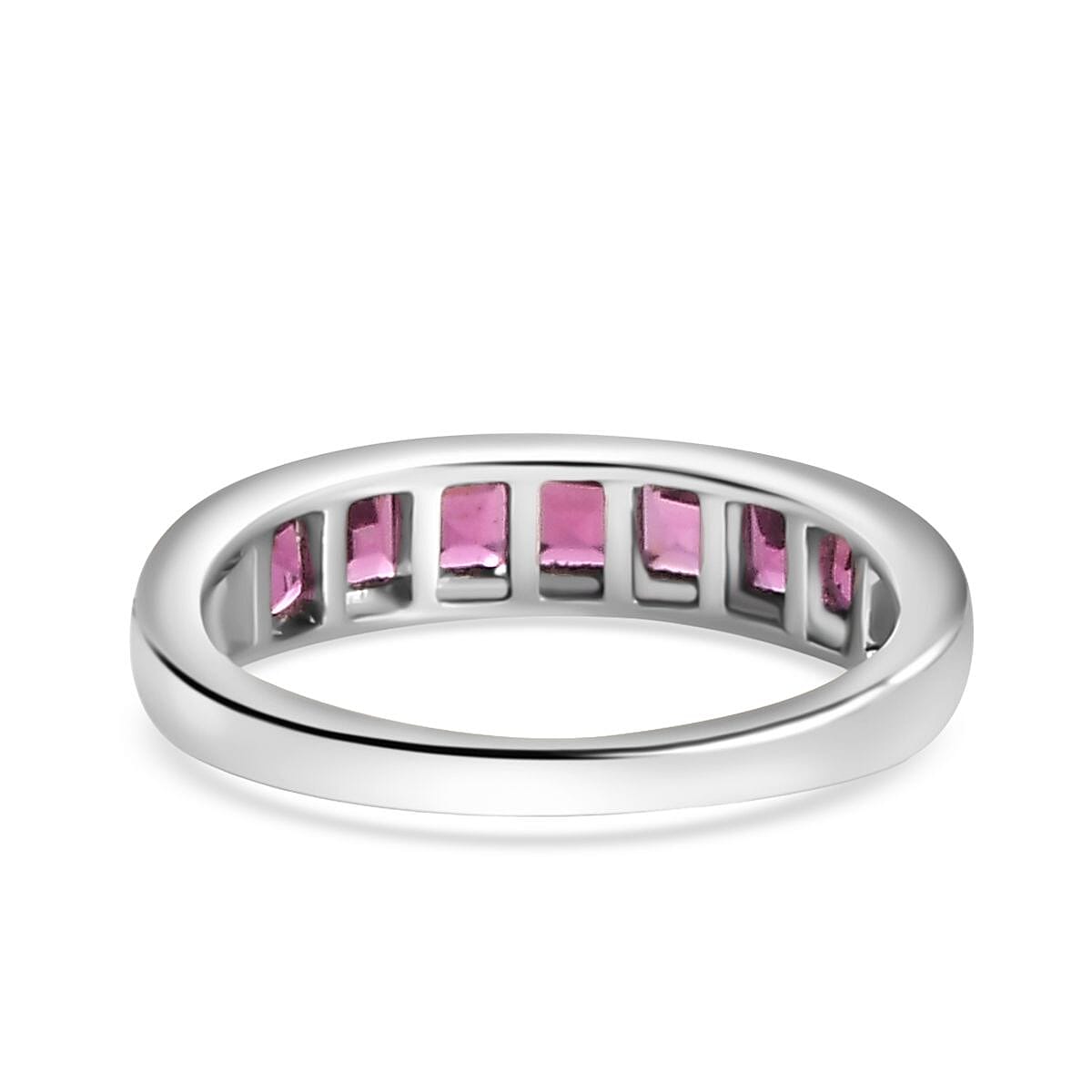 Rhodolite Garnet 7-Stone Ring in Platinum Overlay Sterling Silver 1.47 Ct 7799367 5