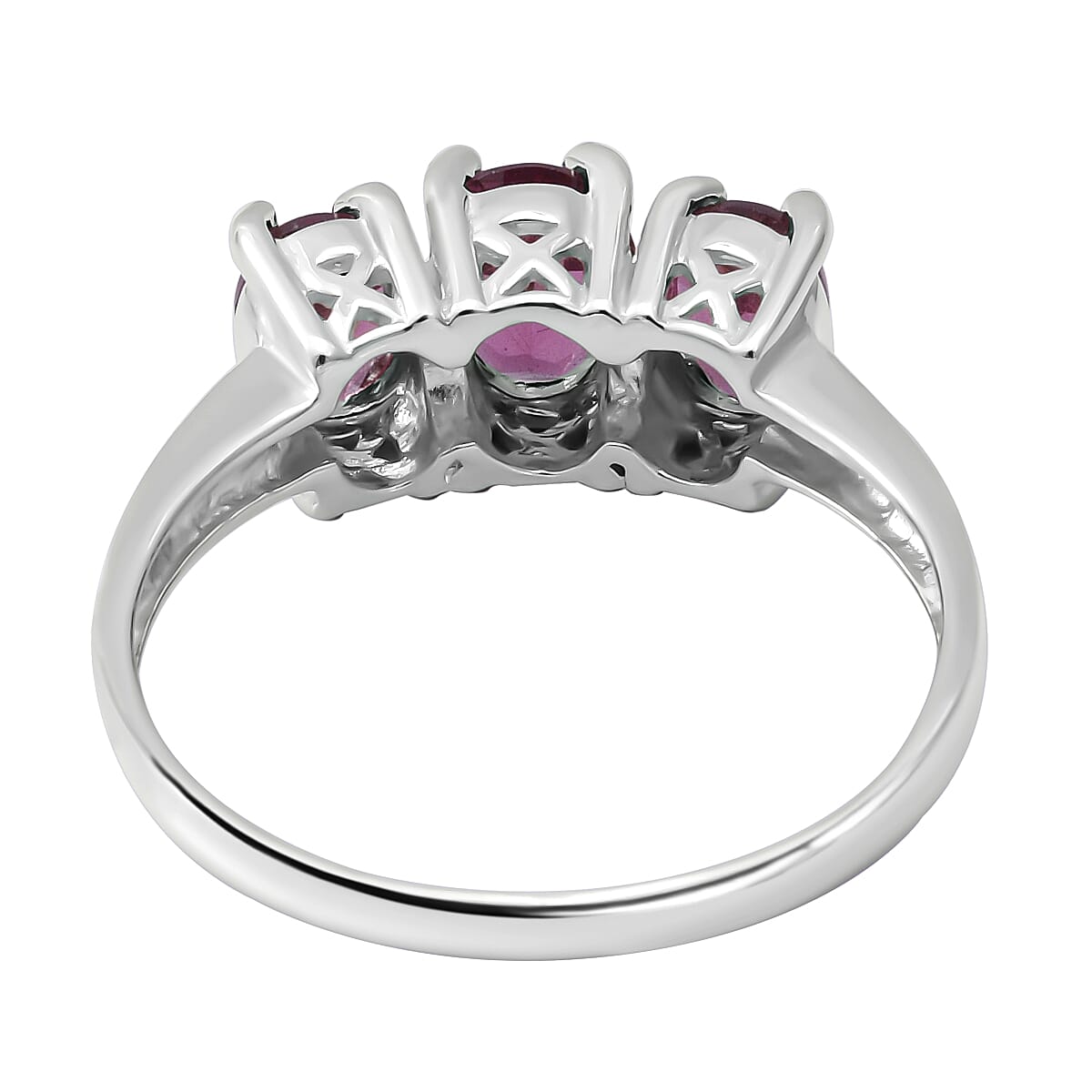 Rhodolite Garnet Trilogy Ring in Sterling Silver 2.05 Ct. 7000201 4