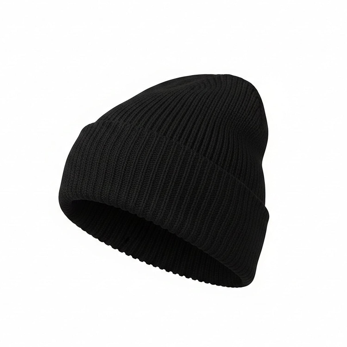 Ribbed Cuff Winter Beanie Hat (One Size) - Black 8447803 0