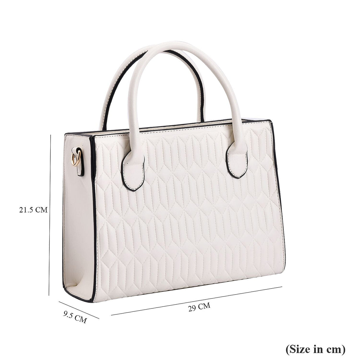 Ribbed Pattern Crossbody Bag - White 7263664 6