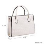 Ribbed Pattern Crossbody Bag - White