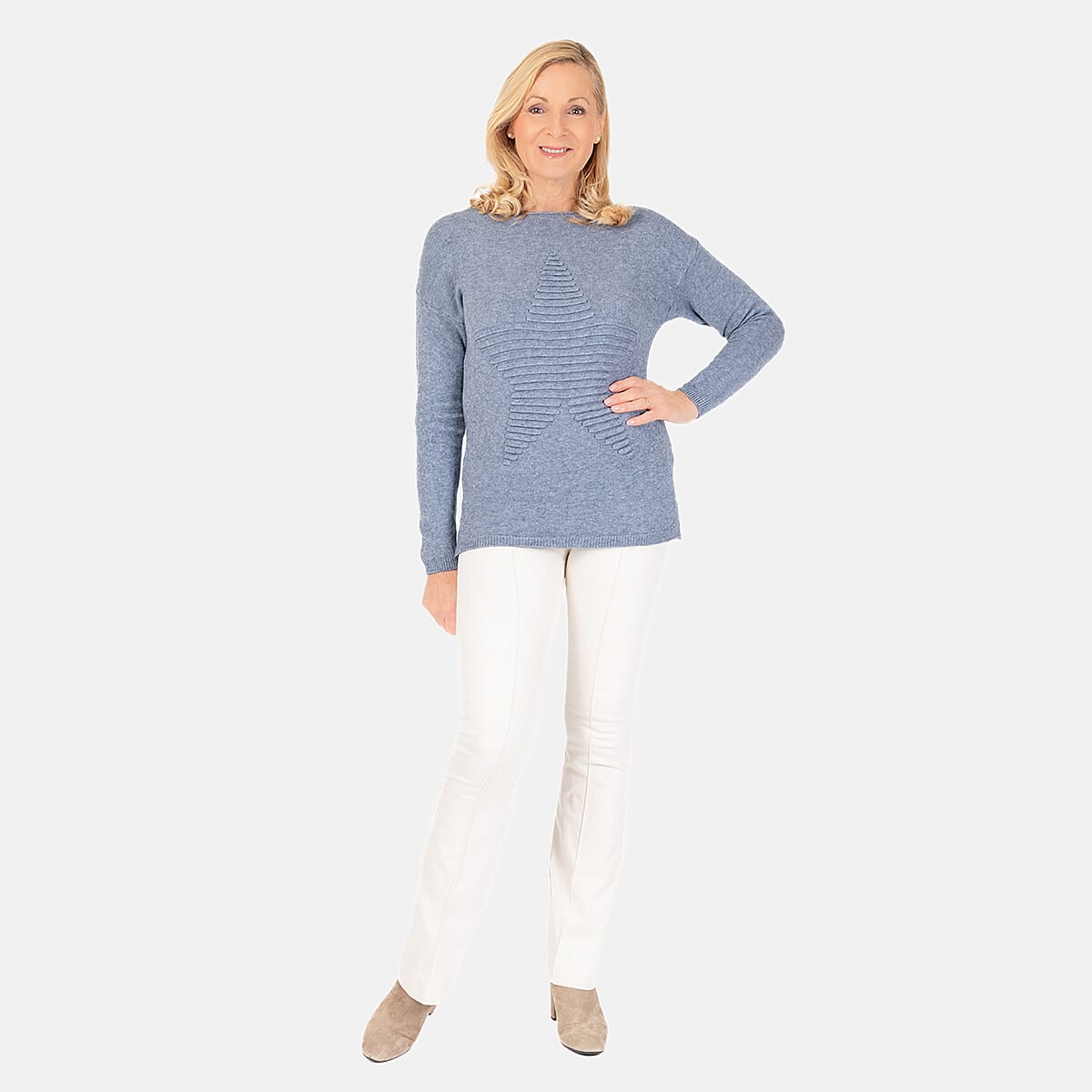 Ribbed Star Jumper - Denim 7731347 0
