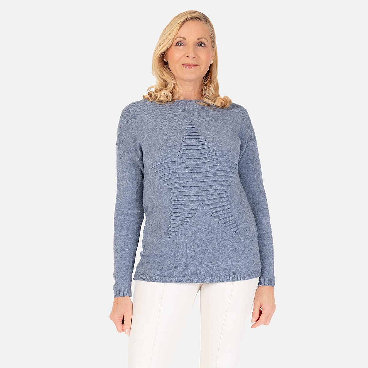 Ribbed Star Jumper - Denim 7731347 2